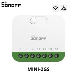 SONOFF MINI DUO 2-Gang Matter Over WiFi Smart Switch MINI-2GS Dual-Load Control Detach Relay Mode Works with Alexa Google Home