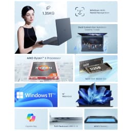 CHUWI CoreBook Air Plus 16'' Ultra-Light Laptop AMD R5 6600H Processor 16GB RAM 512GB SSD Computer Windows 11