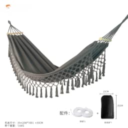 Hammock Outdoor Camping Leisure Canvas Thickened Swing Hammock Anti-rollover Perfect for Garden Patio Backyard