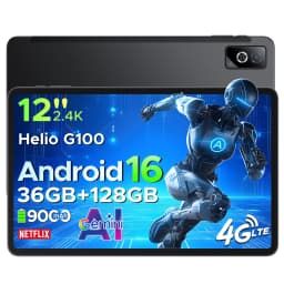 DOOGEE Tab G6 Pro 2 in 1 Tablet PC Android 16 36GB 128GB Gemini AI 12" 2.4K 9000mAh Battery Helio G100 4G LTE Tablet Pad