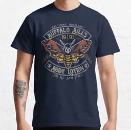 Buffalo Bills Body Lotion Biker Horror moive The Silence of the Lambs scary film hannibal serial killer Graphic T Shirts