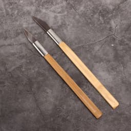 2Pcs Precision Wooden Handle Agate Burnisher Agate Material Wood Color Jewelry Polishing Tool Jewelry Tools Clay Craft