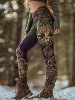 Women's Snow Wolf 3D Print Stretchy Workout Leggings Slim Tights Sexy Yoga Pants Trendy Fashion Clothes