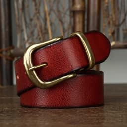 3.8CM Pure Cowhide Genuine Leather for Men High Quality Jeans Brass Buckle Belts Cowboy Waistband Male Fashion Designer Luxury