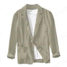 man's Coat 2026 New Casual Suit single-layer Jacket Solid Color Cotton Linen Solid Color Button Pocket Long Sleeve Clothing