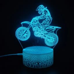 3D Lamp Motorcycle Mountain Bike Led Night Light Usb Cable Battery Colorful Nightlight Bedroom Decor Birthday Gift for Boys Man