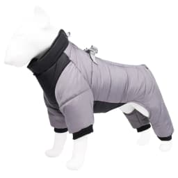 Winter Warm Dog Jacket Reflective Four Legged Clothes Outdoor Waterproof and Windproof Traction Harness Jumpsuit Chihuahua Coat