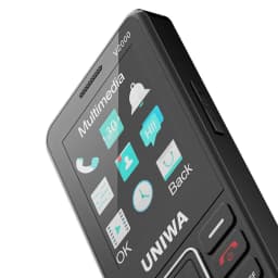 UNIWA V2000 4G Keypad Feature Phone 2.4“ Big Button Loud Volume Dual SlM Removable 1700mAh Hightlight Torch 0.3MP EU USA Versio