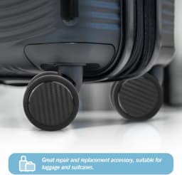 GUGULUZA 4/8pcs Black Trolley Box Wheels Suitcase Wheel Replacement Single Side Wheel 50mm Luggage Wheel Replacement with Screw
