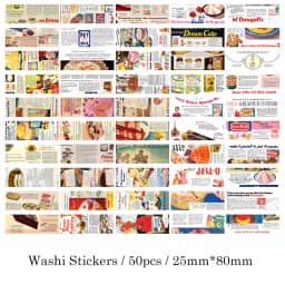 50pcs/pack Creative Ins Style Stickers Book DIY Scrapbooking Aesthetic Stationery Collage Junk Journal Decor Stickers