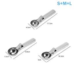 Stainless Steel Ice Cream Scoop Multi Functional Fruit Ball Spoon Kitchen Dessert Scooping Tool