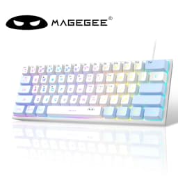 MageGee Mini 60% Gaming Keyboard, RGB Backlit 61 Key Ultra-Compact Keyboard, TS91 Ergonomic Waterproof Mechanical Feeling Office