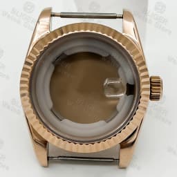 BLIGER 31mm NH05 NH06 Watch Case Fluted Curved Silver Gold Rose Gold Jubilee For Ladies Watch Date Sapphire Glass Waterproof