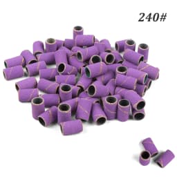 1000pcs Nail Sanding Bands Nail Drill Bit Caps Accessories for Manicure Gel Polish Removing Manicure Tool 80# 120# 180# 240# Set