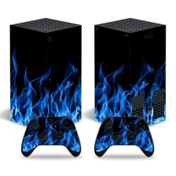 For X-box Series X Console and 2 Controllers Skin Sticker Geometric Lattice Protective Vinyl Decal Full Set for XSX Skin