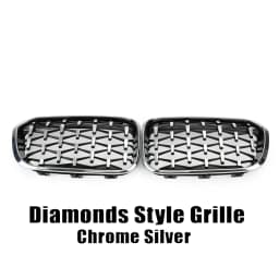 XVIP Front Bumper Kidney Grille Racing Grills For BMW 1 Series F20 F21 2015-2019 Replacement Double Slat Gloss Black Grilles