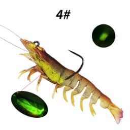 1PCS/5PCS/6PCS 12g 9cm 6 Colors Artificial PVC Shrimp Soft Fishing Lure Luminous Bait For Fishing Activity Lure with Hook