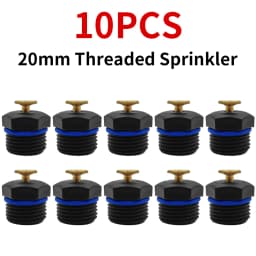 WUJIE 5PCS 20mm Adjustable Watering Sprinkler 1/2'' Thread Spray Nozzle Garden Lawn Drip Irrigation System Kit Home Garden Tools