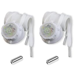 Black and White Flat Twist-Lock Shoelaces Easy-to-Install Automatic Shoelaces Outdoor Sports Shoelace Unisex 1Pair/2Pair