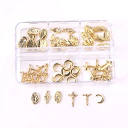 10pcs Nail Art Alloy Rhinestones Decorations Moon Magic Wand Various Shape Nail Charms Jewelry Luxury Shiny Strass Accessories