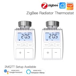 MOES Tuya ZigBee3.0 Radiator Actuator Valve Smart Thermostat Temperature Controller Internal Sensor TRV Voice Control with Alexa