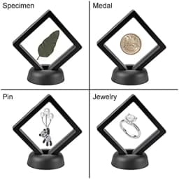 5Pcs Floating Display Case Frame Ring Necklace Earring Packaging Box Jewelry Coin Display Stand Holder