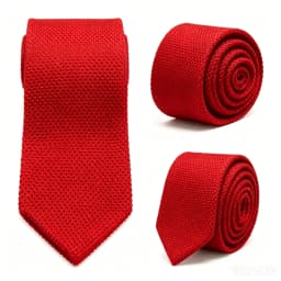 Men's Solid Color Knitted Tie New Style Fashion 8cm Knitted Tie Pure Cotton Men's Tie Business Wedding Tie Accessories Gift