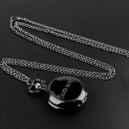 Classy Death Note Design Black Quartz Pocket Watch Fashion Necklace Timing Pendant with Chain Gift for Man Woman Souvenir