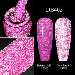 Mtssii Reflective Glitter Gel Nail Polish 6ML Galaxy Chameleon Cat Eye Gel Nail Art Magnetic Varnish Semi Permanent Base Top Gel