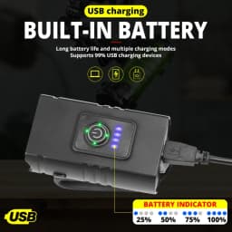 Bicycle Light 2T6 LED Front USB Rechargeable Mountain Bicycle Lamp 1000LM Bike Headlight Flashlight Cycling Accessories Tail