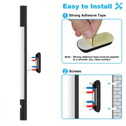 Upgraded Motion Sensor Light 3 Color Adjustable Rechargeable Night Lamp Under Cabinet Light Bar with Digital Screen Easy Install