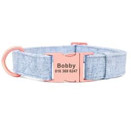Personalized Dog Collar Custom Nylon Dog Collar Engraved Name ID Adjustable For Small Medium Large Dog Chihuahua Pitbull