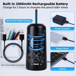 Tenwin automatic electric pencil sharpener A10 Type-C rechargeable sharpener Student stationery pencil sharpener for gift