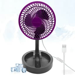 1PC Portable Folding Telescopic Floor Fan 1 Wind Speed Adjustment USB Mini Summer Silent Student Desktop Table Fan