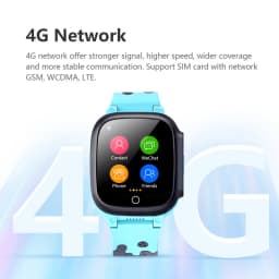 LT25 Kids Smartwatch with Body Temp Sensor, 4G LTE GPS Tracker, Touchscreen Waterproof Phone Watch, SIM Card Enabled