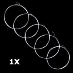 Goture 5pcs Tapered Leader Fly Fishing Line 9FT/2.74M 0X/1X/2X/3X/4X/5X/6X/7X Fly Line Leader With Loop Clear Nylon Line