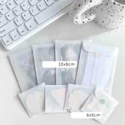 20pcs White Tissue Paper Bags fit K-Pop Star Photo Cards Packaging Storage Gift Wrapping Jewelry Packing Pouches Envelopes