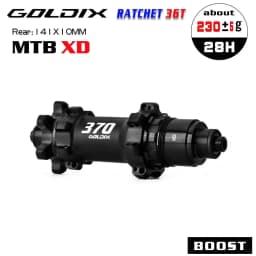 GOLDIX M370 Bicycle Hub 6-Bolt Disc Brake 28Hole Straight Pull Spoke Sealed Bearing 36T Ratchet HG/XD/MS Hub Type Standard/BOOST