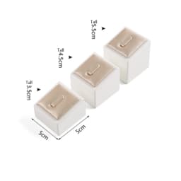 Luxurious Ring Display Stand Pu Leather Jewelry Props Ring Display Tray Earring Holder Counter Jewelry Organizer Showcase Tray