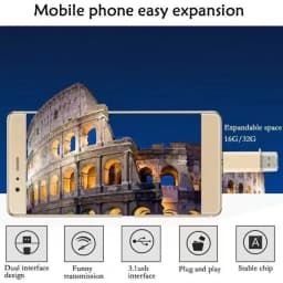 Lenovo 16TB 2 In 1 OTG USB Flash Drive 3.0 Type C 8TB 4TB Pendrive For iPhone Samsung Huawei Xiaomi Android Laptop Memory Stick