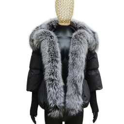 Women Coat White Duck Down Jacket Super Large Real Red Fox Fur Collar Hooded New Fashion Outerwear Puffer Jacket New