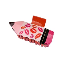 Lips Heart-Shaped Creative Pencil Shaped Acrylic Hair Clip Women's Trendy Plastic Ponytail Thick Hair Clip Hair Accessory Headwe