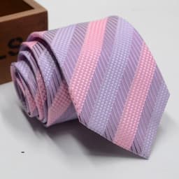 Classic Stripe Necktie Men Business Formal Wedding Tie 8cm Blue Black Pink Red Neck Ties Fashion Shirt Dress Accessories
