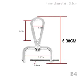 1PC DIY Metal Detachable Snap Hook Trigger Clips Buckles For Leather Craft Bag Strap Buckles Handle Shoulder Webbing