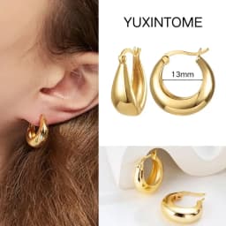 Pave Micro Crystal North Star Hoop Earrings Punk 925 Sterling Silver Ear Needle Twist Gold Earrings For Women Minimalist Jewelry