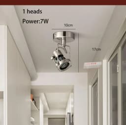 Led Spotlights Surface Mounted Spot Light Medieval Industrial Style Ceiling Lamp 2 3 Heads Adjustable Angle Painting Lighting