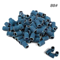 1000pcs Nail Sanding Bands Nail Drill Bit Caps Accessories for Manicure Gel Polish Removing Manicure Tool 80# 120# 180# 240# Set