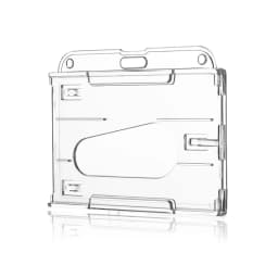 Transparent Cards Slots ID Tag Badge Holder with Badge Reel Cards Storage Organizer Employee Pass Work Card Case Sleeve