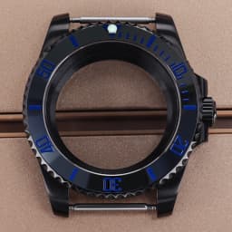 PVD Black NH35 40mm Men's Watch Case Sapphire For SUB Seiko NH35 NH36 NH38 NH34 Miyota 8215 ETA 2824 Movement Yacht-Master 20ATM