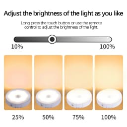 Night Light With Motion Sensor Wireless LED USB Rechargeable Lamp RGB Mood Puck Lights For Bedroom Bedside Cabinet Decor